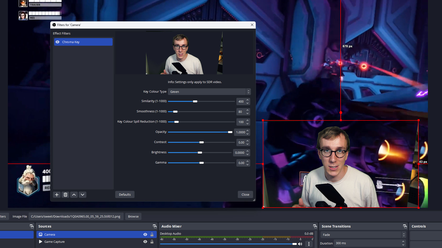 Chroma Key Filter in OBS Chroma Key Filter in OBS