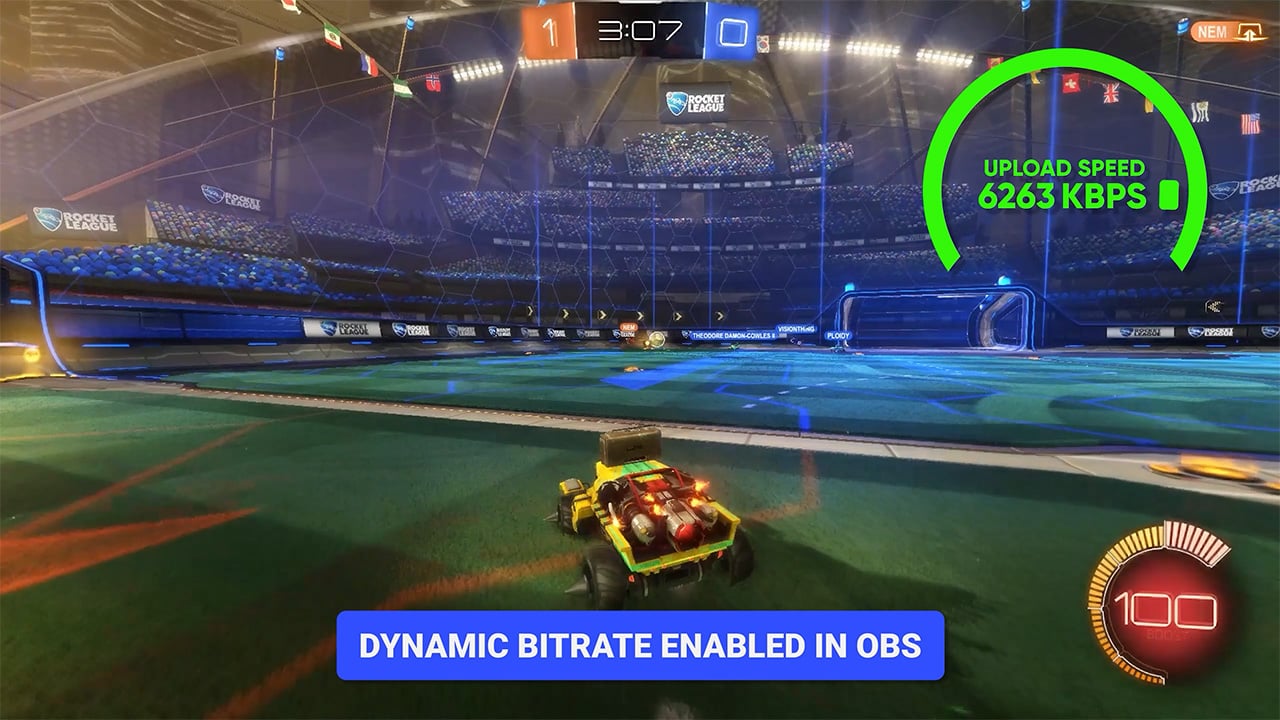 Dynamic Bitrate Enabled in OBS 3 Dynamic Bitrate Enabled in OBS 3