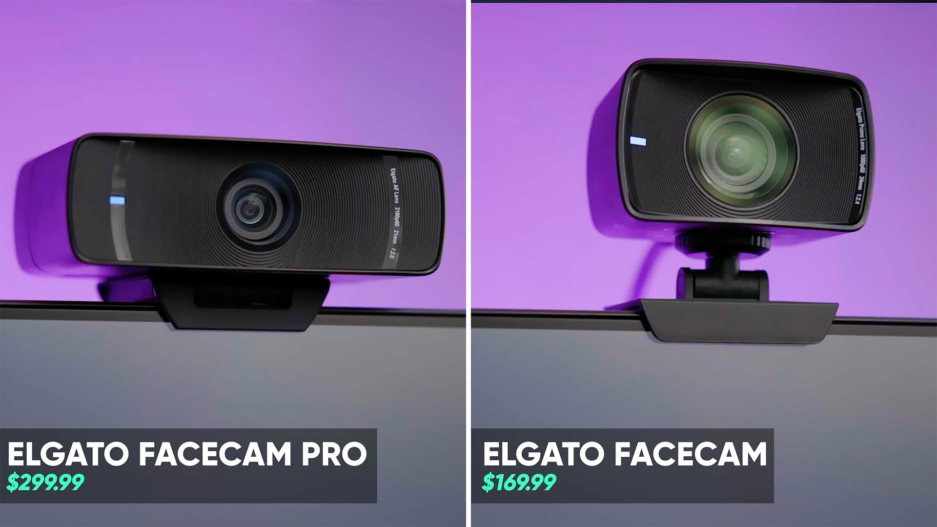 Elgato Facecam Pro vs Facecam Design Elgato Facecam Pro vs Facecam Design