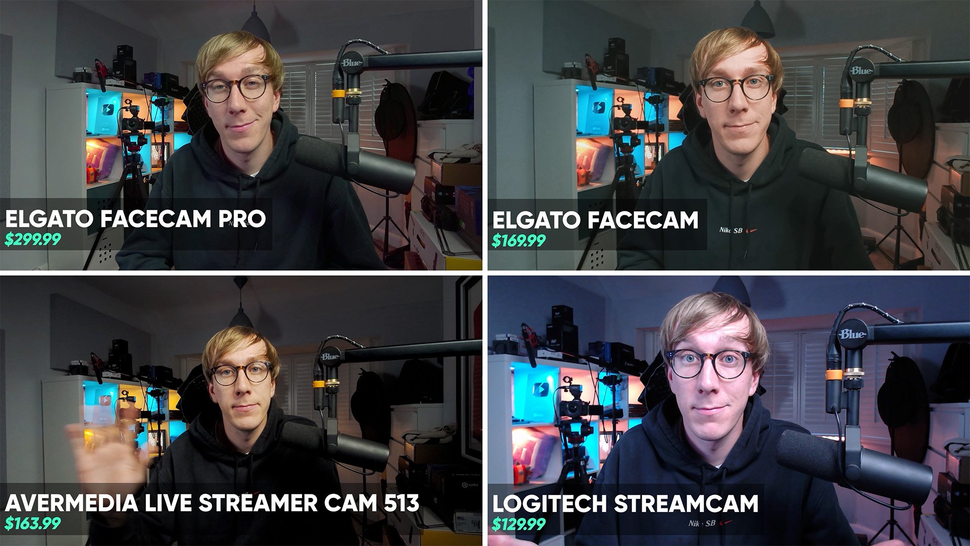 Facecam Pro vs AVerMedia PW513 Logitech Streamcam Facecam Facecam Pro vs AVerMedia PW513 Logitech Streamcam Facecam