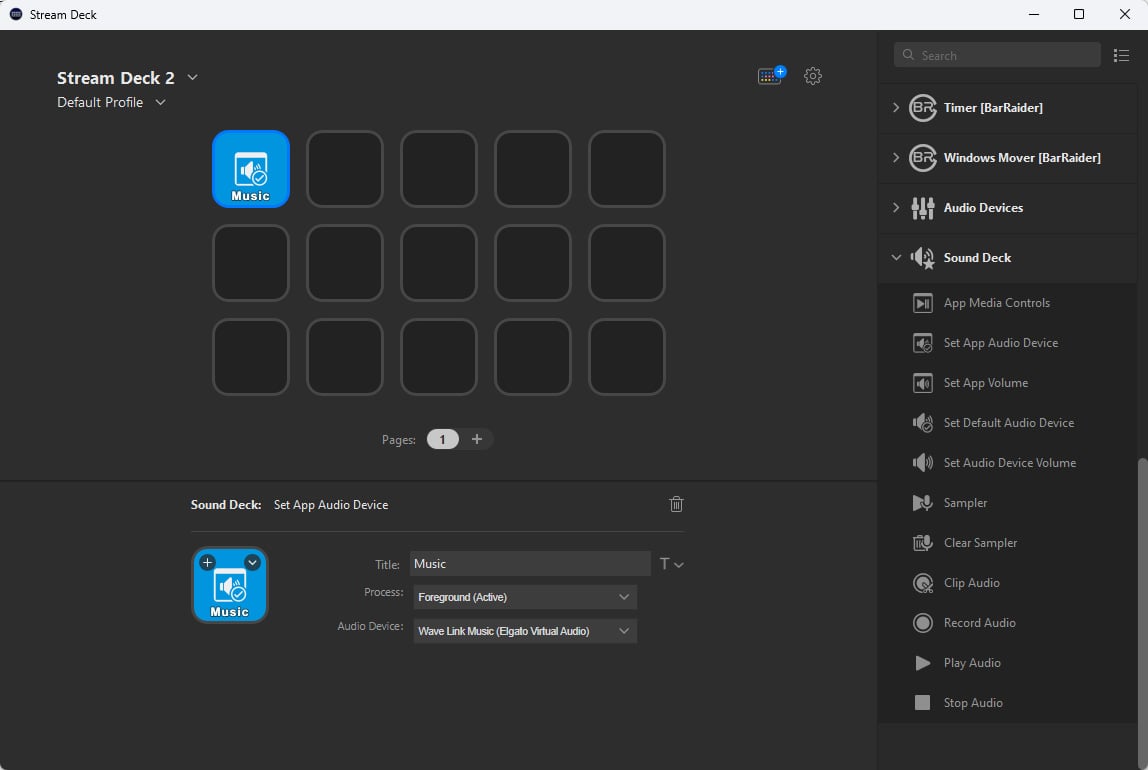 Set App Audio Device - Stream Deck Set App Audio Device Stream Deck