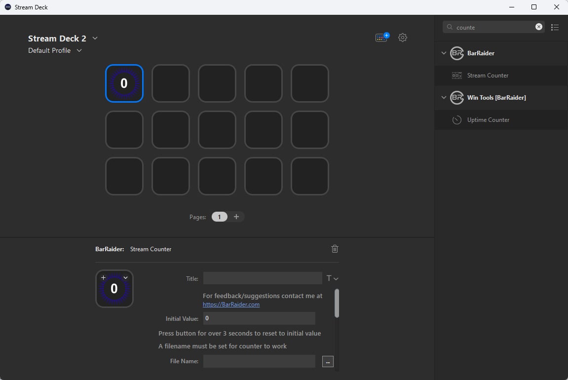 Stream Counter - Stream Deck Plugin Stream Counter Stream Deck Plugin