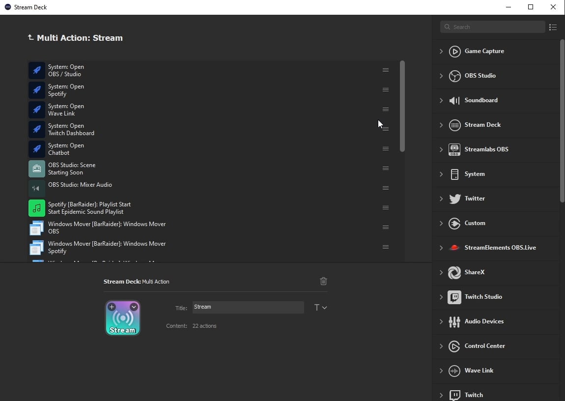 Stream Setup Multi Action - Stream Deck Stream Setup Multi Action Stream Deck