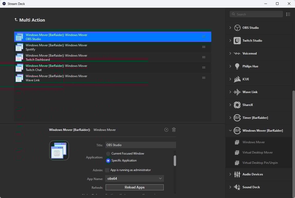 Window Mover Multi Action - Stream Deck Window Mover Multi Action Stream Deck