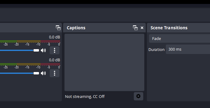 Enable the Captions Dock in OBS Studio Enable the Captions Dock in OBS Studio