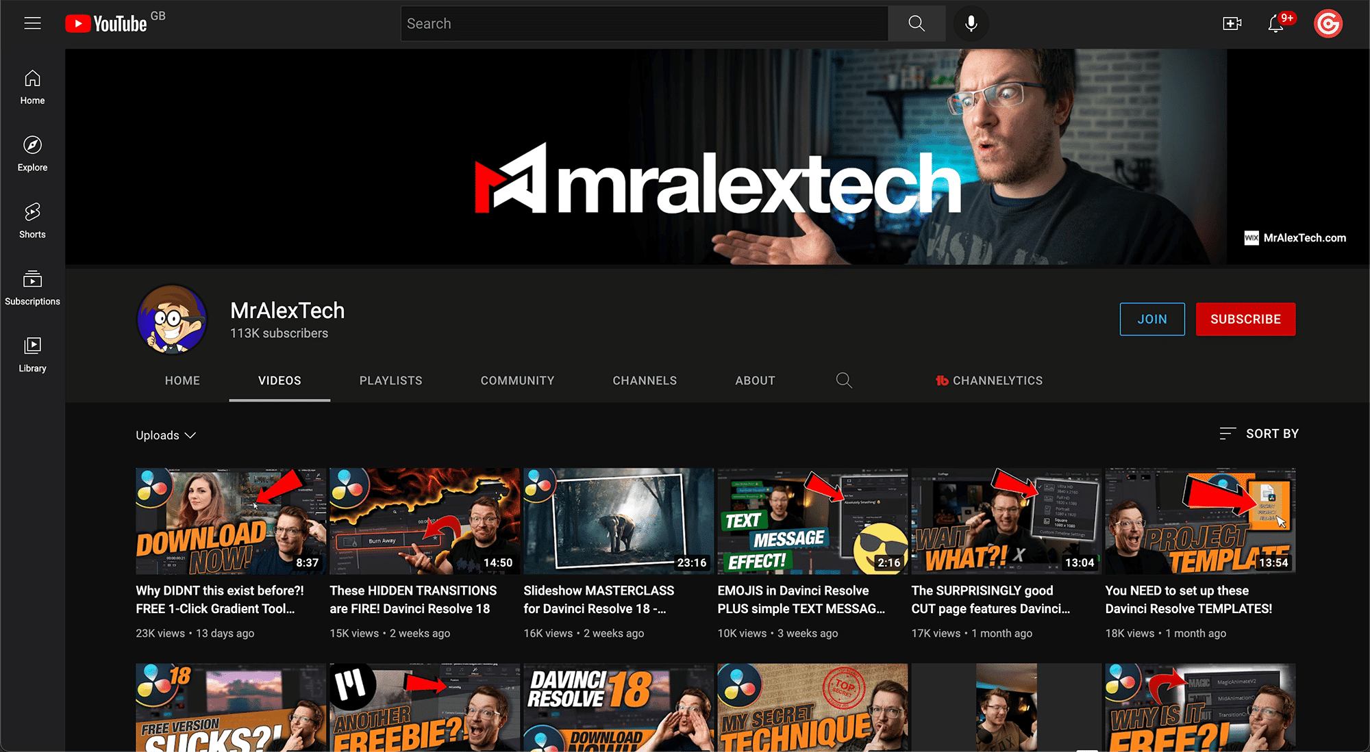MrAlexTech - YouTube Channel MrAlexTech YouTube Channel